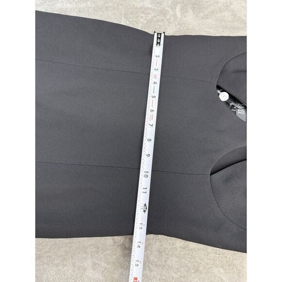 NWT Ceren Ocak Black Cut Out Slit Dress Crepe Fabric Spaghetti Strap sz S - Picture 7 of 10